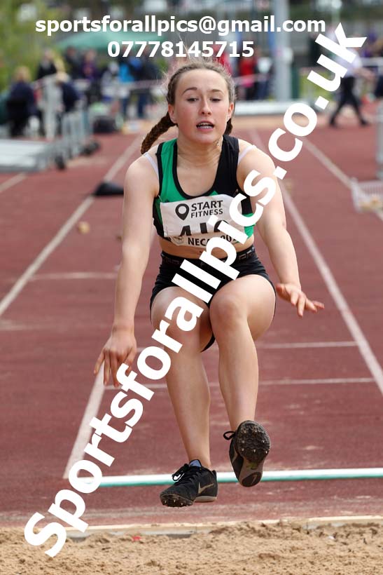 Long jump, 2021 NECAA Middlesbrough Open Meting, Sunday, May 9th. Photo: David T. Hewitson/Sports for All Pics